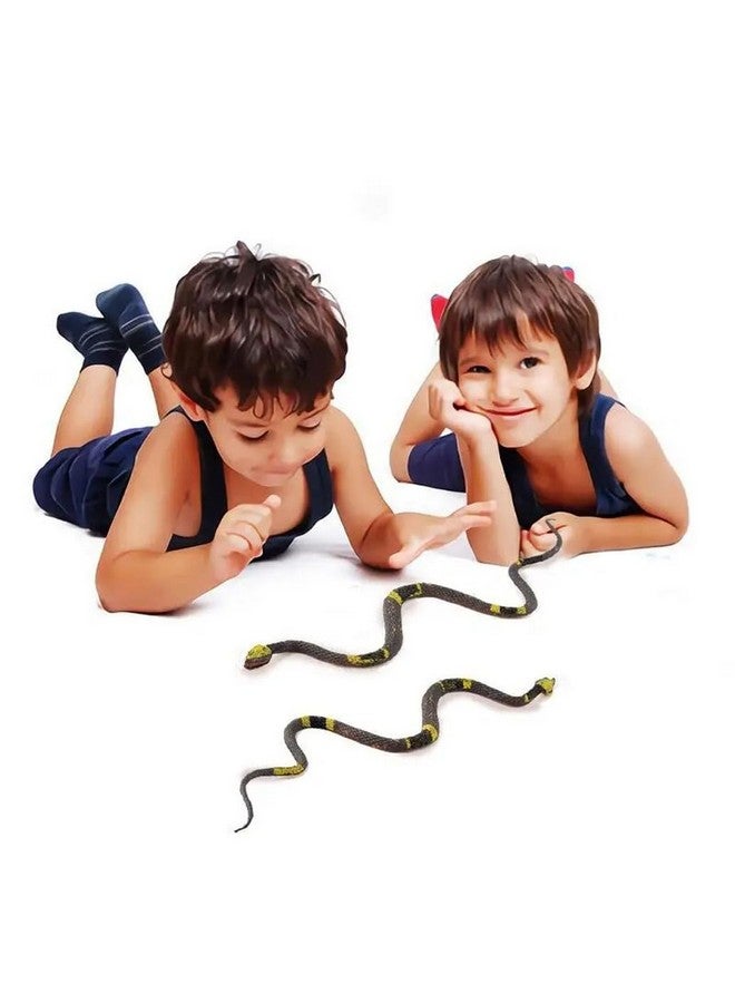 VGRASSP Multicolored Rubber Snakes Perfect Prank Toy for Kids and Adults - Realistic Look Fake Wild Snake (28 Inch Long) - Color and Design As Per Stock - Pack of 2 - Image 4