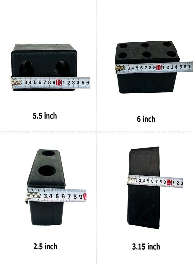 Fudatong 2PCS Buffers USA Molded Rubber Bumper Block Dock Buffer 6x3x3 for Chassis/Trailers/Truck/Flatbed/Reefer with Steel Washer (4502-1276) - Image 3