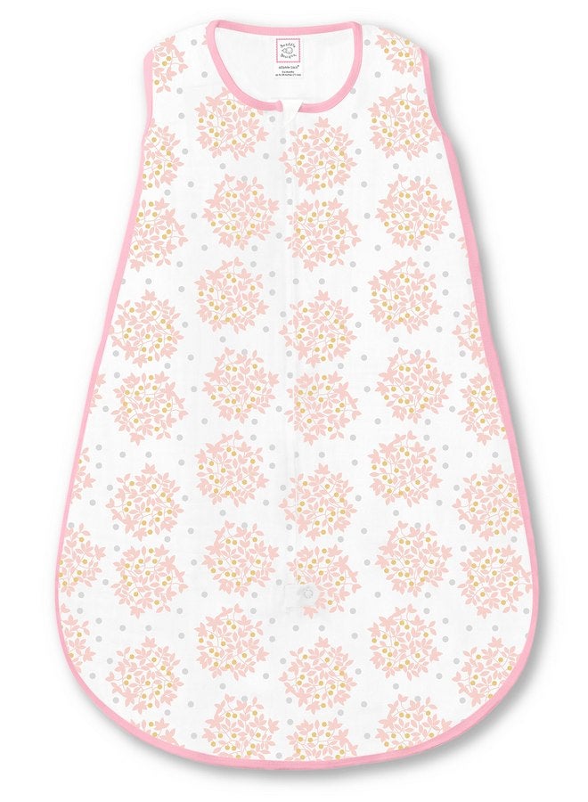 SwaddleDesigns Baby Sleep Sack 6-12 months, Cotton Knit Wearable Blanket with 2-way Zipper, Non-Weighted Sleeping Sack for Safer Sleep, Heavenly Floral, Medium - Image 1