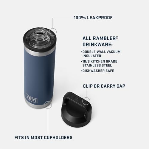 YETI Rambler 18 oz Bottle, Leakproof, Vacuum Insulated, Stainless Steel with Chug Cap, Tropical Pink - Image 2