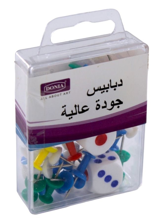Donia Multicolour Push Pin Dice for Alshesh Game 2 Players - Image 2