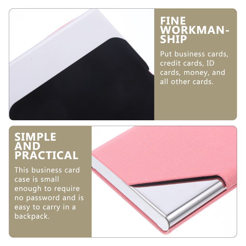 Metal Card Case Index Card Container Flash Card Organizer Business Holder Case - Image 3