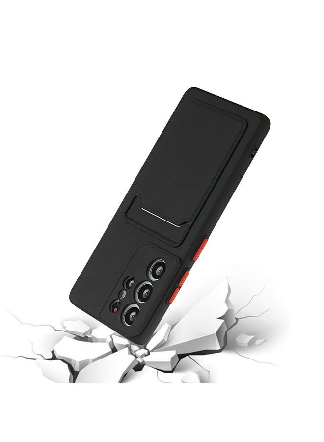 اس-توب جراب لهاتف Samsung Galaxy S21 Ultra 5G بتصميم فتحة بطاقة، جراب واقٍ مقاوم للصدمات من مادة TPU - Image 5