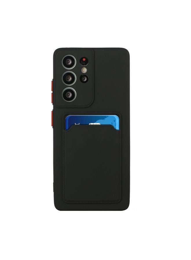 اس-توب جراب لهاتف Samsung Galaxy S21 Ultra 5G بتصميم فتحة بطاقة، جراب واقٍ مقاوم للصدمات من مادة TPU - Image 2
