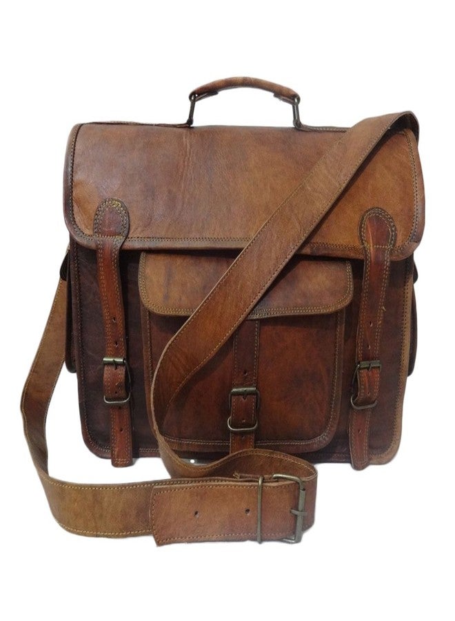 Madosh Mens Vintage Camera Bag Genuine Leather Briefcase Laptop DSLR Sony Canon Nikon Case - Image 1