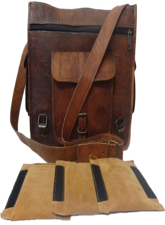 Madosh Mens Vintage Camera Bag Genuine Leather Briefcase Laptop DSLR Sony Canon Nikon Case - Image 5