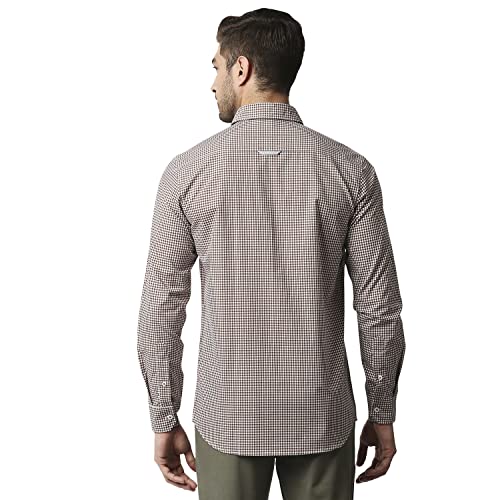 Thomas Scott Mens | Full Sleeve | Checks Printed | Regular Fit | 100% Cotton | Spread Collar | Casual | Shirt (Coffee_S) - Image 3