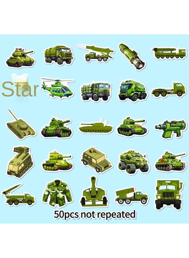 Bluejw 50 Mines Military Cool Men And Children Cartoon Stickers Camouflage Wind Rewards Creative Decorative Personalized Stickers - Image 5