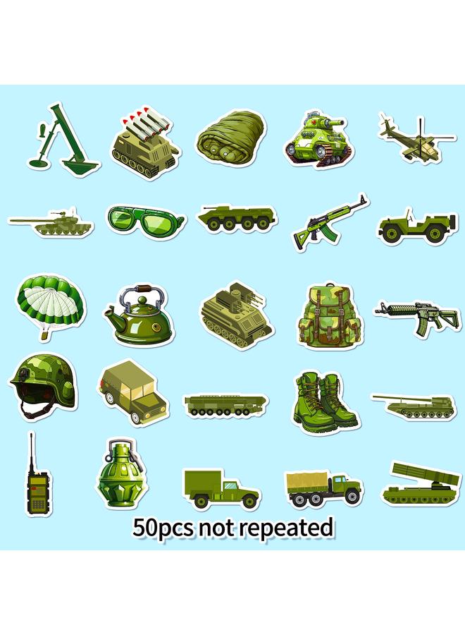Bluejw 50 Mines Military Cool Men And Children Cartoon Stickers Camouflage Wind Rewards Creative Decorative Personalized Stickers - Image 4