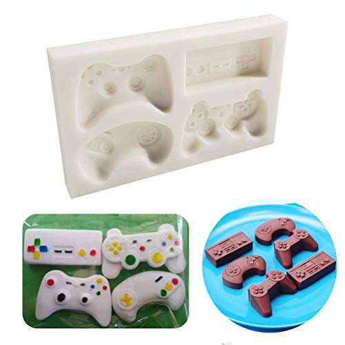 HiParty 2Pcs Game Controller Cake Fondant Mold - Video Game Gamepad Silicone Chocolate Candy Mold for Cupcake Topper Decoration Game Theme Party Ideas Favors Supplies - Image 5