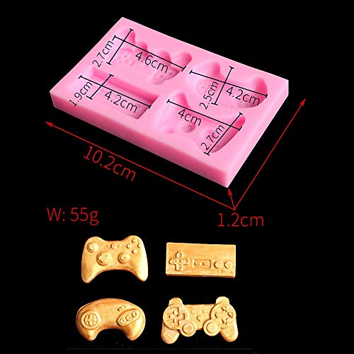 HiParty 2Pcs Game Controller Cake Fondant Mold - Video Game Gamepad Silicone Chocolate Candy Mold for Cupcake Topper Decoration Game Theme Party Ideas Favors Supplies - Image 4