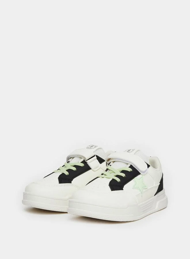 ستايلي Boys Contrast Panel Star Detail Sneakers