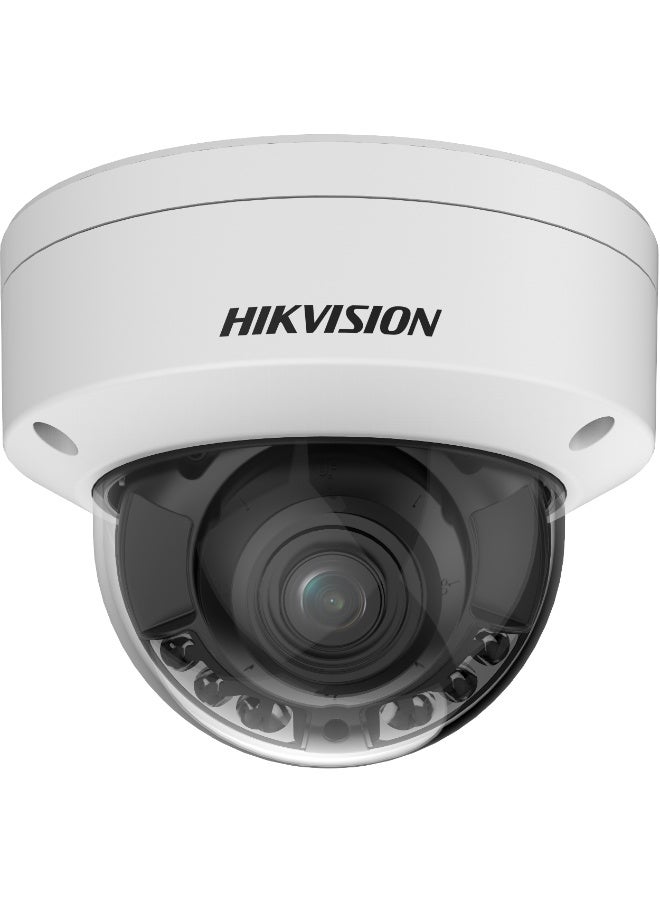 HIKVISION DS-2CD2747G2HT-LIZS 4MP Smart Hybrid Light ColorVu IP Dome Camera, Motorized 2.8-12mm Varifocal Lens, 40m IR/White Light Night Vision, Human & Vehicle Detection, H.265+, IP67 IK10, PoE, Built-in Mic - Image 1