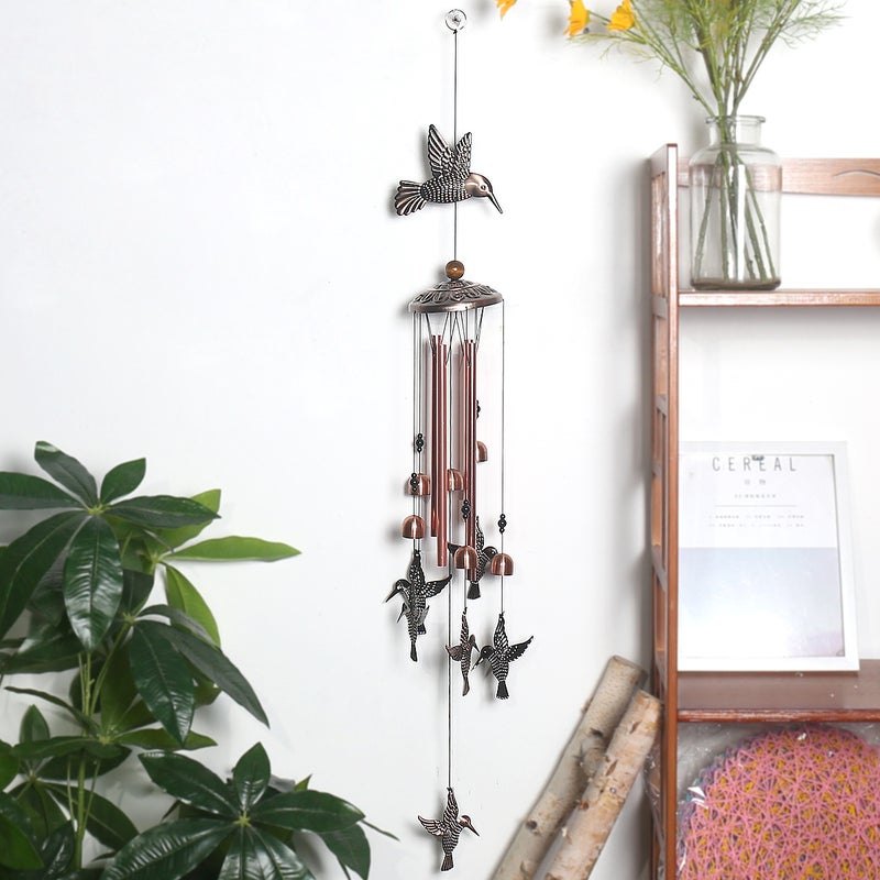 Retro Metal Angel Iron Wind Chimes Home Courtyard Balcony Decoration Copper Color Outdoor Hangings Turtle Animals - Image 4