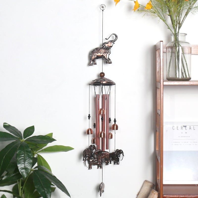 Retro Metal Angel Iron Wind Chimes Home Courtyard Balcony Decoration Copper Color Outdoor Hangings Turtle Animals - Image 3
