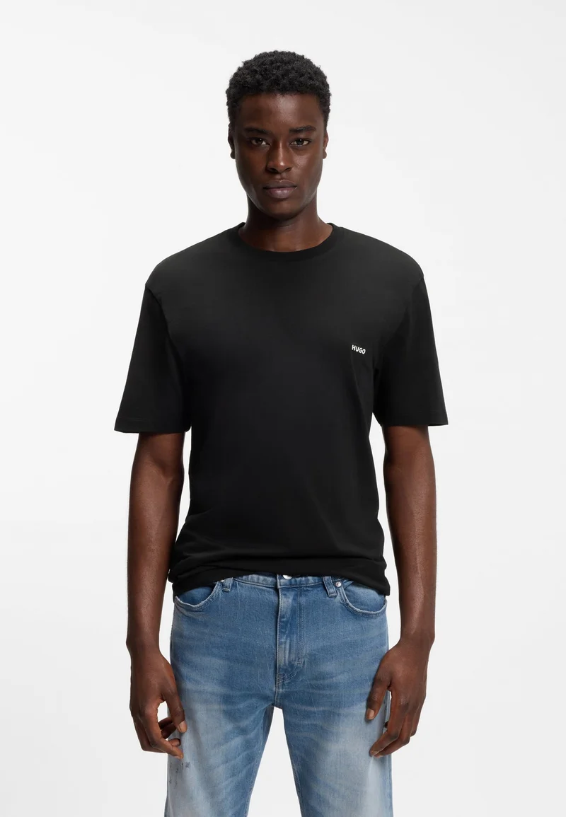 HUGO Cotton-jersey T-shirt with rear graphic