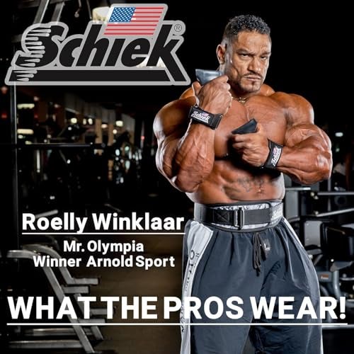 Schiek Sports 1900 Ultimate Hand Grip - 9 mm Thick Neoprene Grips for Weight Lifting - Ultra Durable Non Slip Secure Grip - Image 2