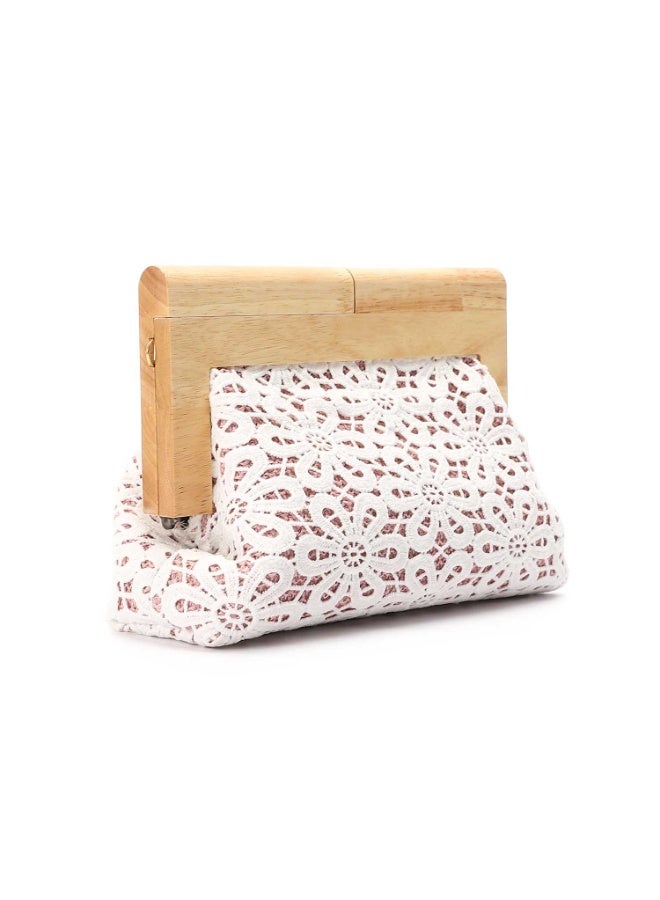 Mr.joe Mr Joe Pink Elegant Crochet Clutch-shoulder bag for Women-4140 - Image 4