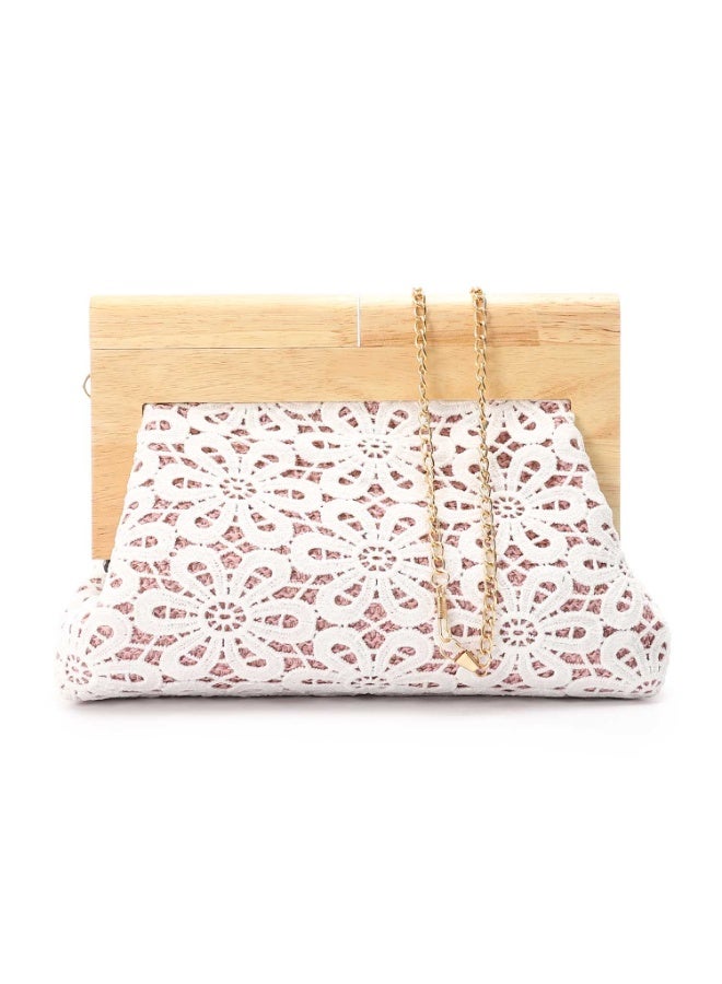 Mr.joe Mr Joe Pink Elegant Crochet Clutch-shoulder bag for Women-4140 - Image 1