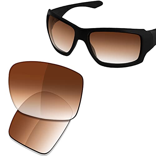 SAUCER Premium Replacement Lenses for Oakley Big Taco OO9173-63mm Sunglasses High Defense - Brown Gradient Tint Polarized - Image 2