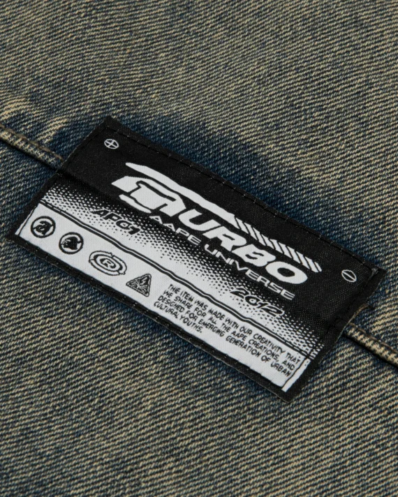 Aape BY *A BATHING APE®  AAPEUNVS moonface washed denim pants for Men | Best Price UAE