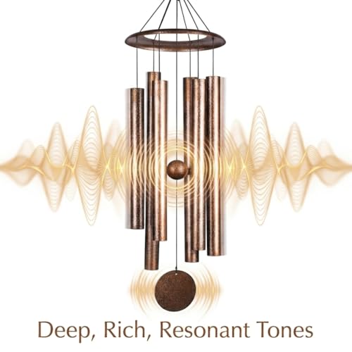 LACHIKA 50" Large Deep Tone Wind Chimes for Outdoor Garden Heavy Duty Aluminum Wind Chimes Church Bell Sound Weather Resistant Wind Chime for Patio Porch Balcony Memorial and Sympathy Gift - Image 3