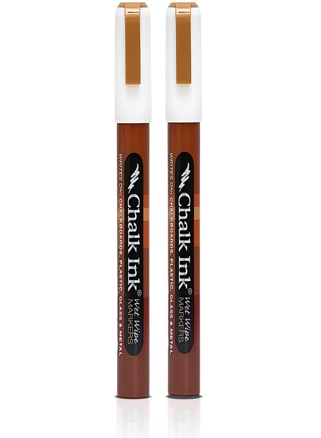 Chalk Ink Fine Tip Wet Wipe Chalk Markers (White, 1mm, 2 Pack) - Image 1