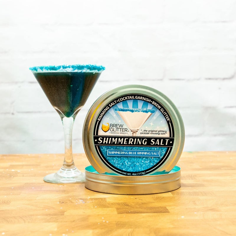 Bakell Brew Glitter - Shimmering Blue Rimming Salt (4oz, 1x Bar Tin) Cocktail Garnish for Mixed Drinks and Beverages - Image 5