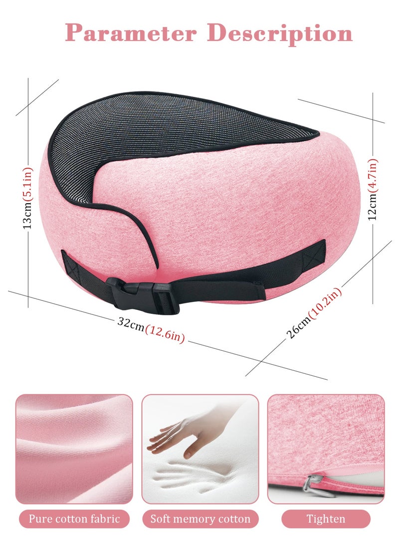 HomarKet Neck Travel Pillow  Memory Foam Neck Pillow for Comfort on Airplane Compact and Ergonomic Design for Travel, Car Rides, and Home Use Ideal for Adults and Kids - Image 4