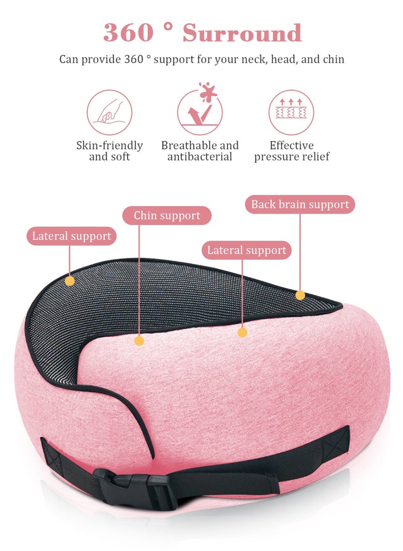 HomarKet Neck Travel Pillow  Memory Foam Neck Pillow for Comfort on Airplane Compact and Ergonomic Design for Travel, Car Rides, and Home Use Ideal for Adults and Kids - Image 5