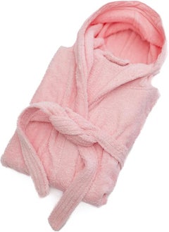 ماركة غير محددة Cotton Super Soft Highly Absorbent Bathrobes For Women  Men- Perfect for Everyday Use Unisex Pink  - Image 1