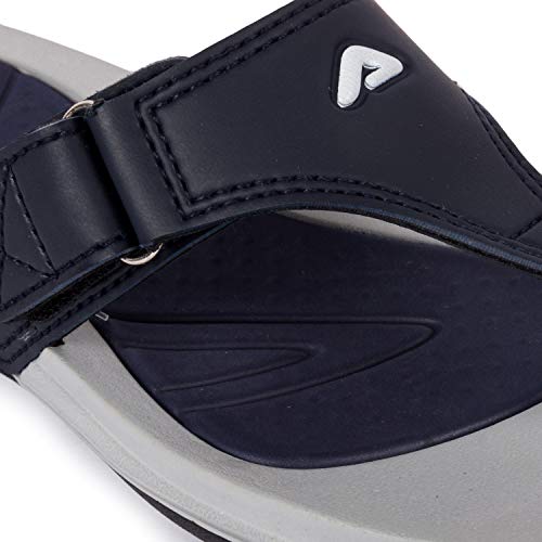 Adda Women's Grey & Navy Blue Gore-Tex Flip Flop Slipper - 5 UK - Image 5