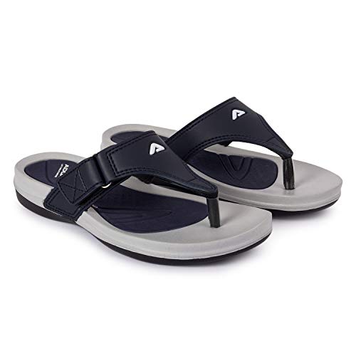 Adda Women's Grey & Navy Blue Gore-Tex Flip Flop Slipper - 5 UK - Image 3