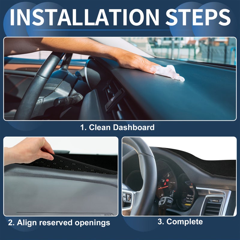 Black Dashboard Cover for Nissan Qashqai 2016 2017 2018 2019 2020 2021 2022 Left Hand Drive - Image 4
