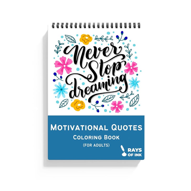 Rays Of Ink Motivational Quote Coloring Book for Adults | Ideal for Stress Relieving, Relaxing & Meditation | 120 GSM Thick Paper (ROI - 001) - Image 1