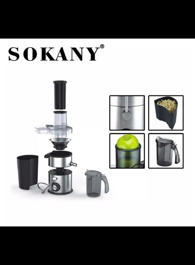 سوكاني عصارة وخلاط 6 في 1 من سوكاني Sk-629 للمنزل والتجاري، عصارة سهلة الاستخدام، أسود مع فضي  - Image 5