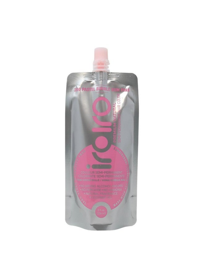 IROIRO Premium Natural Semi-Permanent Hair Color 200 Pastel Bubble Gum Pink (8oz) - Image 1