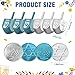Realspring Hanukkah Gift Set of 200 Pcs Coins and 10 Pcs Wooden Dreidels Gelt Coins Treasure Hunt Treasure Hunt Game Toy Hanukkah Party Supplies Blue and Gray - Image 4