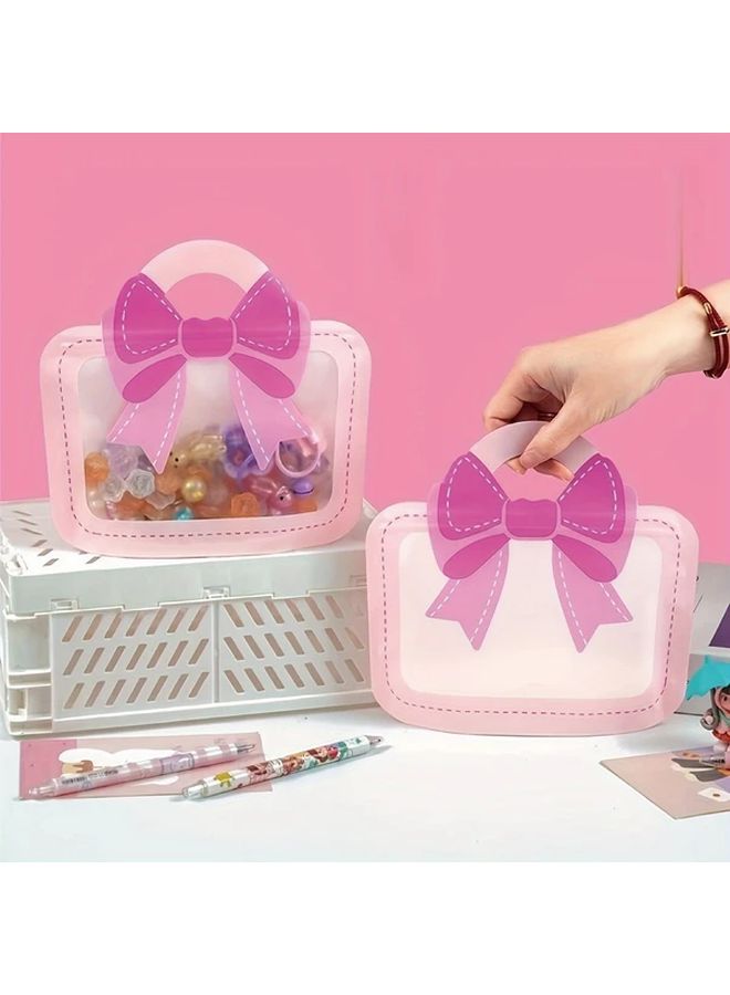 Red Bow Shaped Handheld Gift Bags 12pcs For Jewelry Birthday Wedding Christmas Party - Image 5