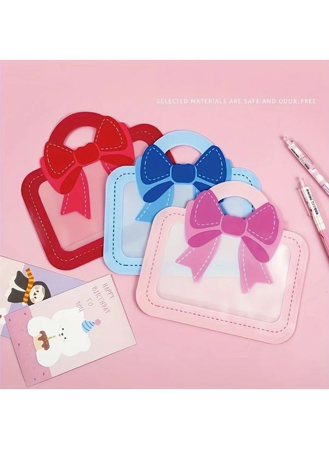 Red Bow Shaped Handheld Gift Bags 12pcs For Jewelry Birthday Wedding Christmas Party - Image 4
