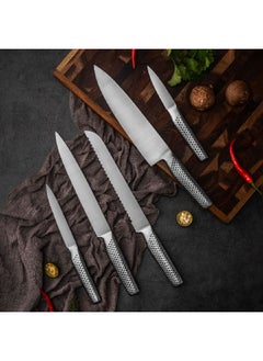 PARFAIT 6-Piece Kitchen Knife with Magnetic Block Set Silver and Black 20.5 x 12.5 x 34.1 cm HD01  - Image 3