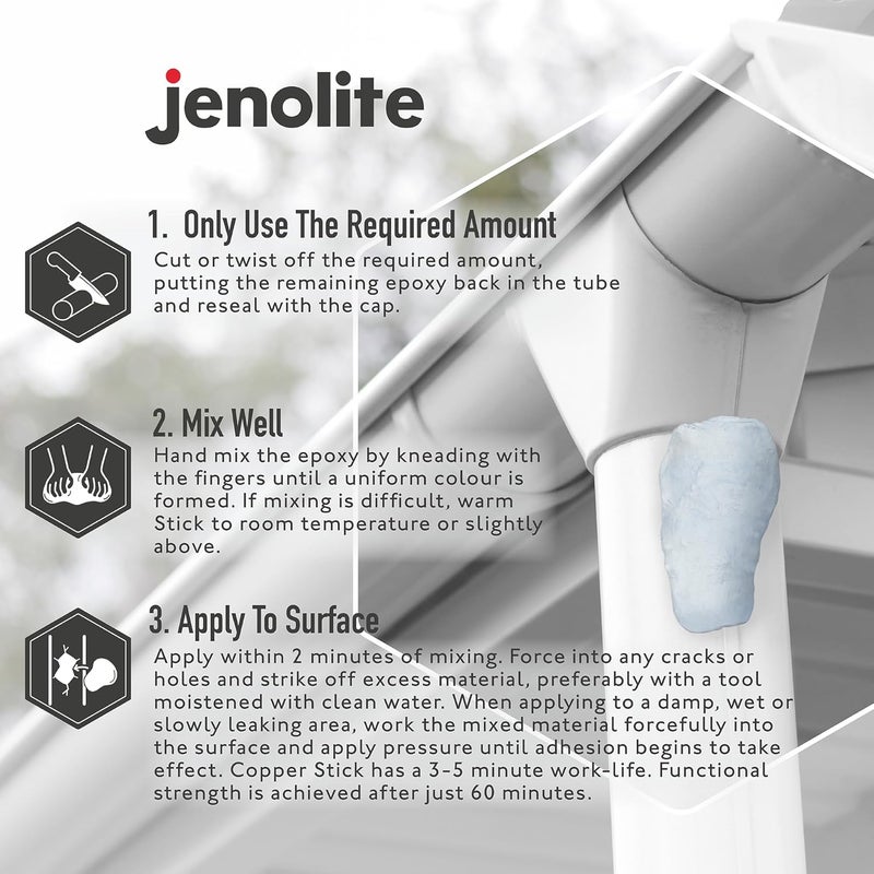JENOLITE عصا إصلاح البلاستيك الإيبوكسي من جينوليت - 112 جرام - Image 3