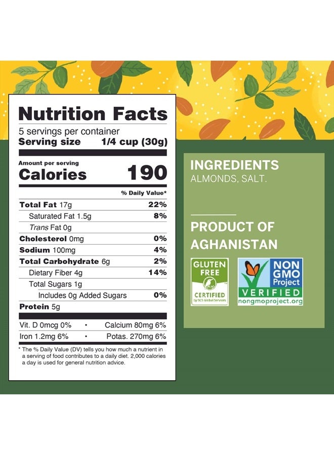 Ziba Foods Heirloom Shakhurbai Almonds | Dry Roasted & Salted | Non-GMO, Vegan, Gluten Free Snack, Nuts | Heirloom, Warm & Nutty | Healthy, Delicious Snack, 5.3 oz - Image 5