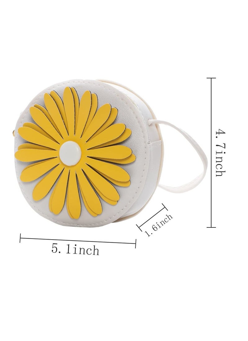 SYOSI 2 Pieces Daisy Flower Little Girls Purses Toddler Crossbody Purse Princess Purses Handbags Girls Wallets Mini Single Shoulder Daisy Bags for Kids Babies Gift  - Image 2