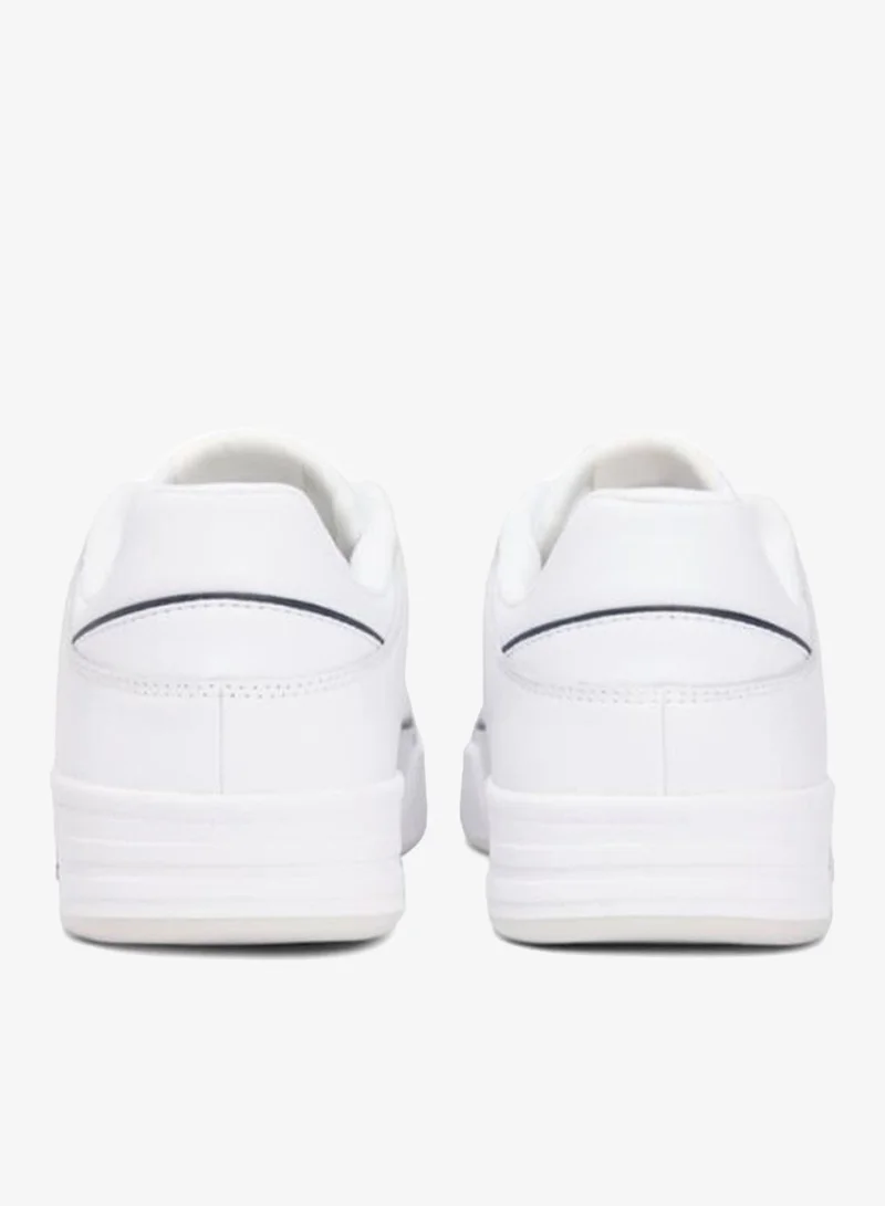Tommy Jeans White Leather Mixed Texture Cupsole Sneakers for Men | Best Price UAE