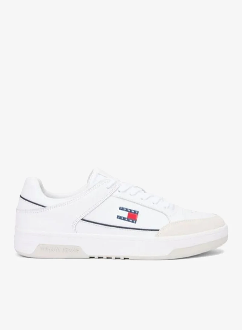 TOMMY JEANS Leather Mixed Texture Cupsole Trainers