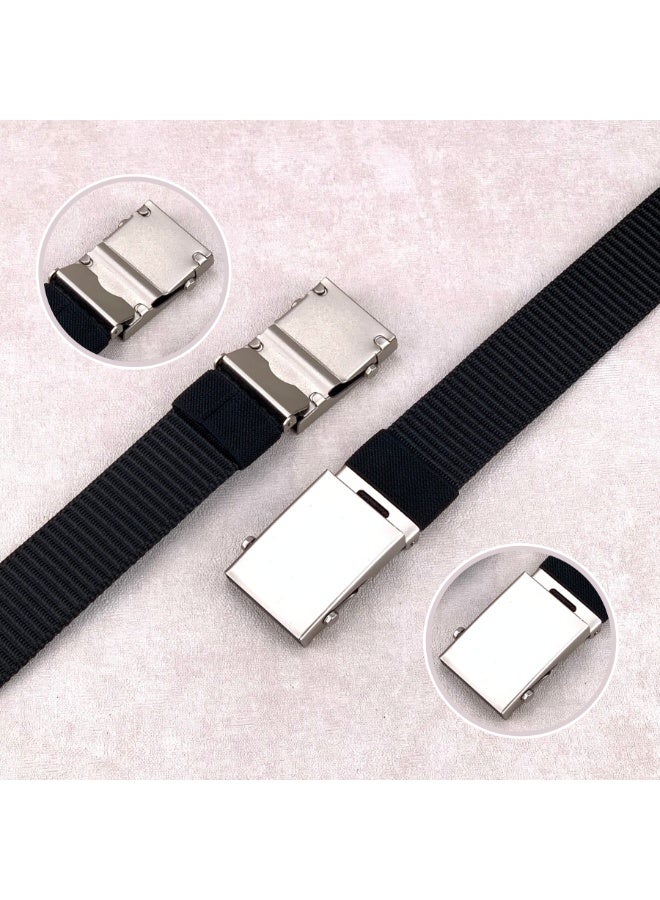 فورس حزام أمني للرجال والنساء – حزام ويب نايلون ثقيل مع إبزيم معدني رولر لوك – حزام تكتيكي قابل للتعديل لحراس الأمن، ضباط الشرطة، موظفي المطار، السفر، المشي الجبلي والجولف - Image 4