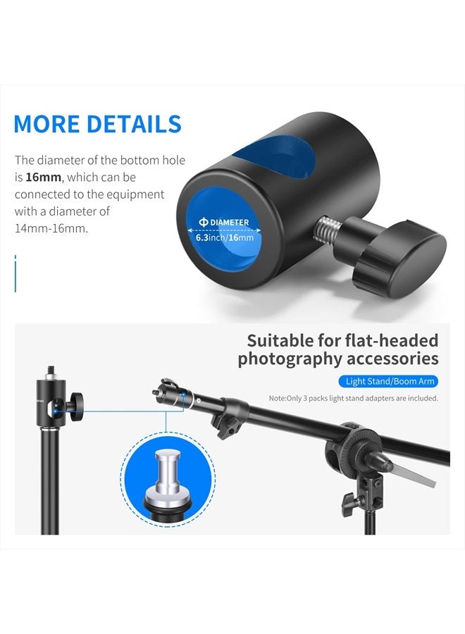 Neewer Rapid Adapter Convert with 1/4" Screw 2-Pack, Multi-Functional Light Stand Tip Adapter — Fits for Studio Monitor Stand, Camera Mount, Photo Studio Photography Light Stand — ST12 - Image 3