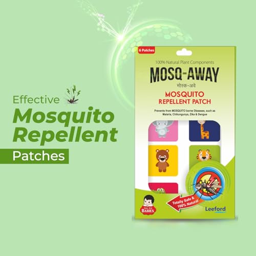 Leeford Mosq Away Mosquito Repellent Patches Pack of 4 (24 Patches) Natural Repellent Mosquito Patches for Kids, Babies & Adults | Mosquito Repellent Stickers for Travel Outdoor Indoor | 8 Hrs Protection - Image 2