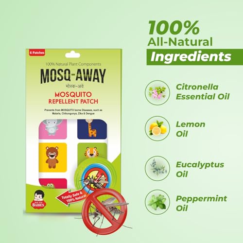 Leeford Mosq Away Mosquito Repellent Patches Pack of 4 (24 Patches) Natural Repellent Mosquito Patches for Kids, Babies & Adults | Mosquito Repellent Stickers for Travel Outdoor Indoor | 8 Hrs Protection - Image 3